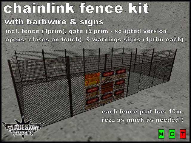 SE022-schild-chainlink fence kit w